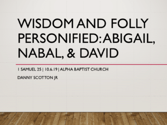 Wisdom and Folly Personified: Abigail, Nabal & David (1 Samuel 25 Lesson) [Slideshow]